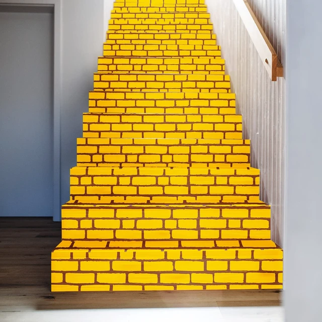 Alt view image 3 of 7 - Yellow Brick Floor Runner Yellow 31.5 in X 32.8 ft Carpet Road Roll for Wizard Party, Yellow Brick Cosplay Backdrop, Princess Party Walkway, Perspective Design, Halloween Decor