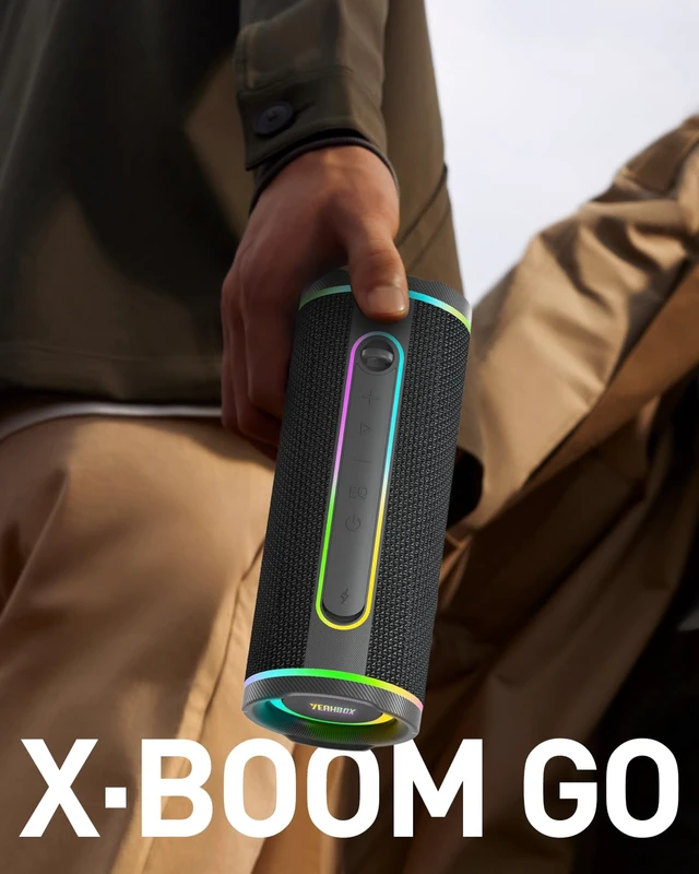 Alt view image 4 of 7 - P40 40W Bluetooth Speaker, Hi-Fi Sound, IP67, RGB, Blue 40W Hi-Fi sound with dome tweeter, track bass driver, IP67 waterproofing, RGB lights and TWS pairing