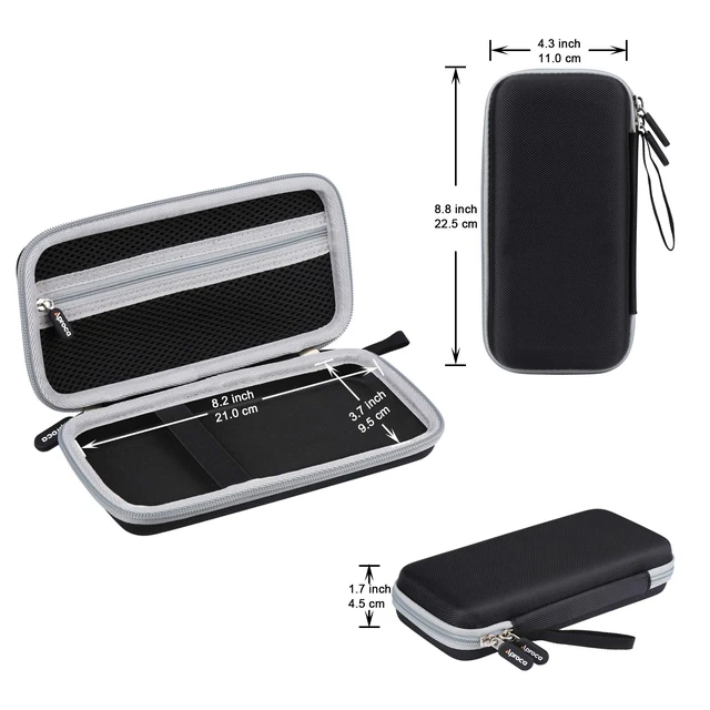 Alt view image 6 of 7 - Calculator Case Compatible with Texas Instruments TI-84 Plus CE/TI-84 Plus/TI-83 Plus/TI-89 Titanium/TI-85 / TI-86 Color Graphing Calculator - Black with Grey Zipper (Case Only)