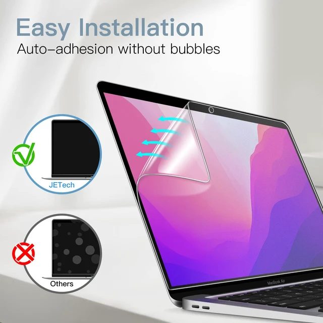 Alt view image 6 of 6 - Matte Screen Protector for MacBook Pro 13" & Air 13", 2-Pack For MacBook Pro 13" (2022-2016, M1/M2) & Air 13" (2018-2020, M1), Anti-Glare Matte Film, Anti-Fingerprint, Scratch Protection
