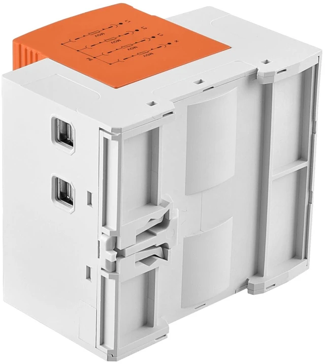 Alt view image 5 of 7 - 4P AC Surge Protector 385V 40kA Type 2 SPD DIN Rail Arrester Flame-retardant 4-pole plug-in module defends 3-phase distribution boxes and off-grid panels against lightning strikes