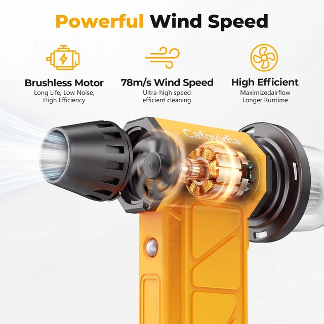 Alt view image 2 of 7 - Compressed Air Duster & Vacuum, 2-in-1 Electric Air Duster 130000RPM, 4-Speed Adjustable, Rechargeable Cordless Air Blower with LCD Display for PC, Keyboard, Car, Home & Outdoor