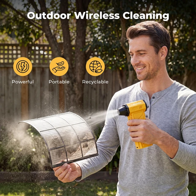 Alt view image 4 of 7 - Compressed Air Duster & Vacuum, 2-in-1 Electric Air Duster 130000RPM, 4-Speed Adjustable, Rechargeable Cordless Air Blower with LCD Display for PC, Keyboard, Car, Home & Outdoor