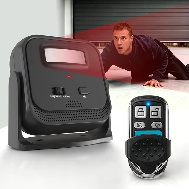 Main image of Garage Alarm, Motion Sensor Alarm Indoor with 196FT Remote Control Motion Detector Alarm for Sheds, RVs & Vans; Motion Sensor Door Chime for Store & Home Entrances; Easy Setup, No WiFi