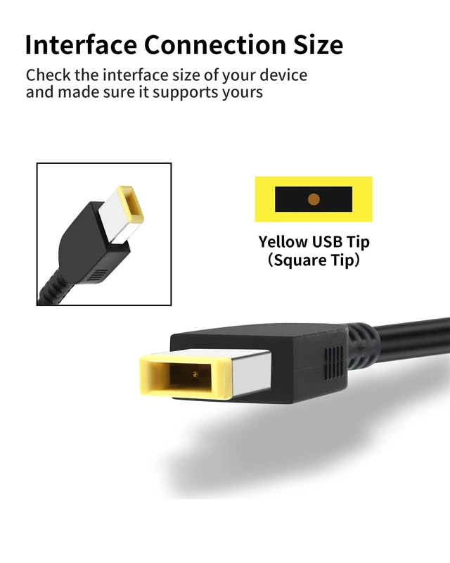 Alt view image 3 of 7 - 135W Charger Compatible with ADL135NLC3A ADL135NDC3A Compatible with Legion Y50 Y520 Y530 ThinkPad T440p T540p T570 IdeaPad Y40-70 Y50-70 Y700 20V 6.75A AC Adapter