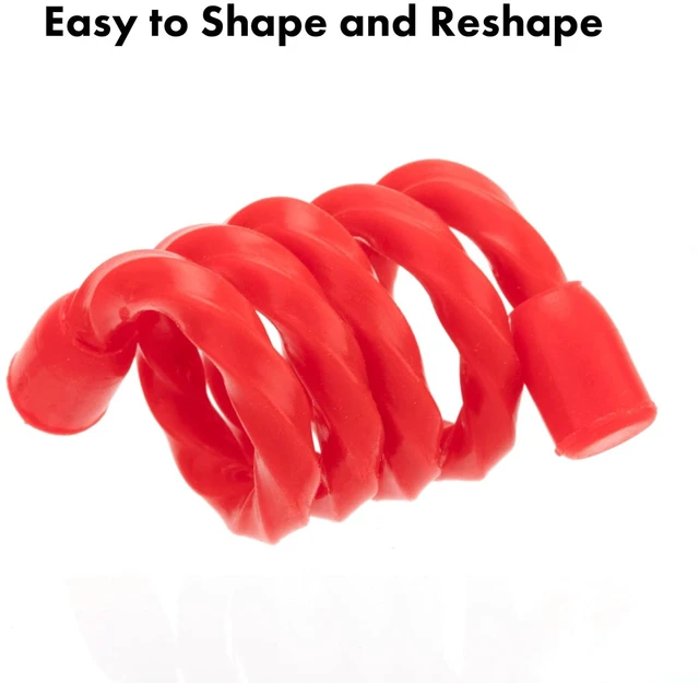 Alt view image 3 of 7 - 4 PCS 32-Inch Silicone Cable Ties Dia 6.5mm Reusable Steel-Core Rubber Twist Ties Bendable Cable Ties for Bundling and Holding, All Purpose Cord Tie for Indoor and Outdoor (Red)