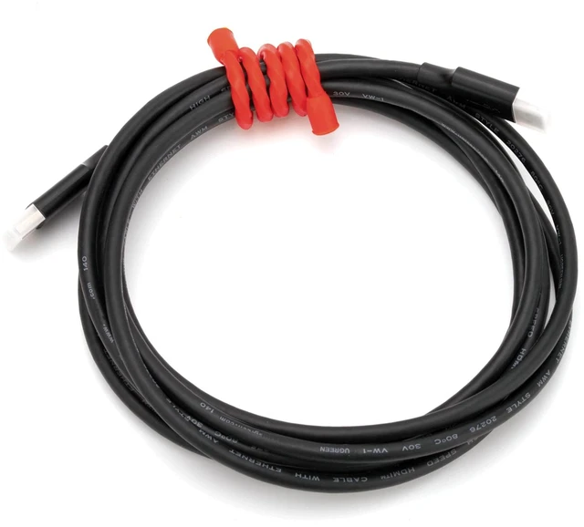 Alt view image 4 of 7 - 5 PCS 24-Inch Silicone Cable Ties Dia 6.5mm, Reusable Steel-Core Rubber Twist Ties Bendable Cable Ties for Bundling and Holding, All Purpose Cord Tie for Indoor and Outdoor (Red)