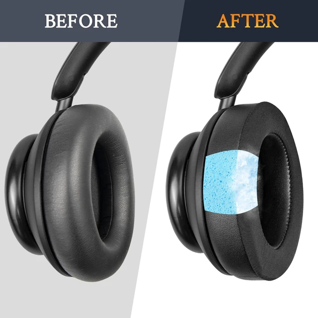 Alt view image 5 of 7 - Cooling Earpads for Anker Q45 - Black for Soundcore Space Q45 Headphones