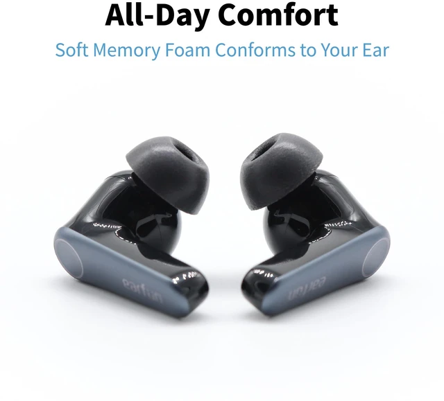 Alt view image 3 of 7 - TW-300-B TrueGrip MAX Memory Foam Earbud Tips, Black Medium, 3 Pairs For Beats Studio Buds Plus +, EarFun, Soundcore & More, Ultimate Comfort, Secure Fit, Superior Noise Isolation