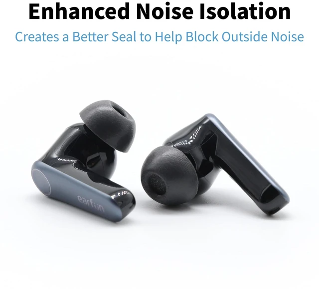 Alt view image 5 of 7 - TW-300-B TrueGrip MAX Memory Foam Earbud Tips, Black Medium, 3 Pairs For Beats Studio Buds Plus +, EarFun, Soundcore & More, Ultimate Comfort, Secure Fit, Superior Noise Isolation