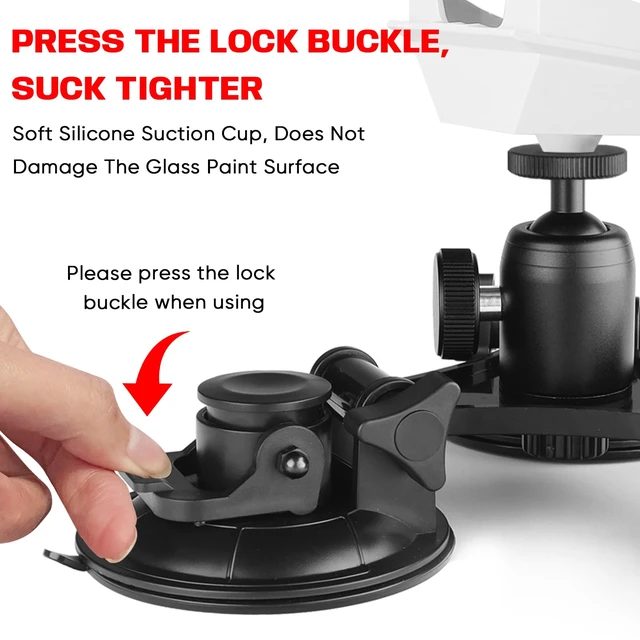 Alt view image 3 of 7 - StarlinkMini Roof Triangular Suction Cup Mount with1/4inch nut Base Adapter Starlink Mini 360 ° Horizontal Adjustment, Suitable for Smooth Surface Installation Such as roof/sunroof/RV/Windows