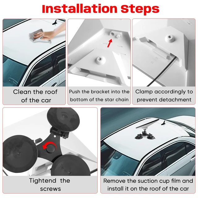 Alt view image 6 of 7 - StarlinkMini Roof Triangular Suction Cup Mount with1/4inch nut Base Adapter Starlink Mini 360 ° Horizontal Adjustment, Suitable for Smooth Surface Installation Such as roof/sunroof/RV/Windows