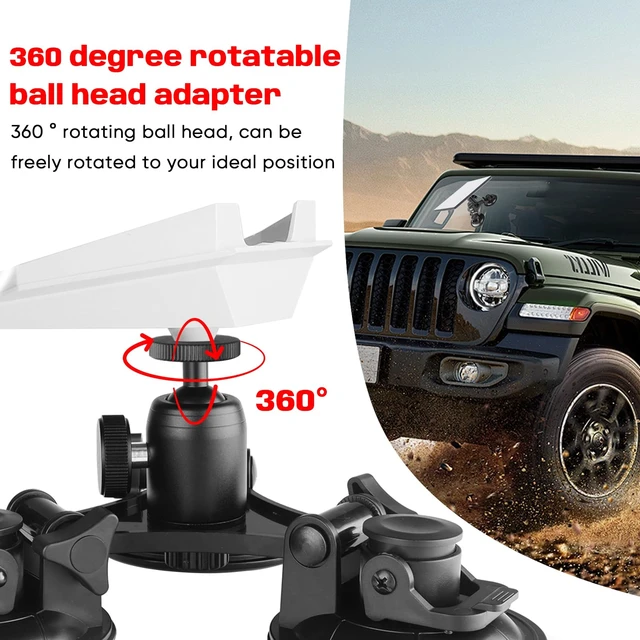 Alt view image 4 of 7 - StarlinkMini Roof Triangular Suction Cup Mount with1/4inch nut Base Adapter Starlink Mini 360 ° Horizontal Adjustment, Suitable for Smooth Surface Installation Such as roof/sunroof/RV/Windows