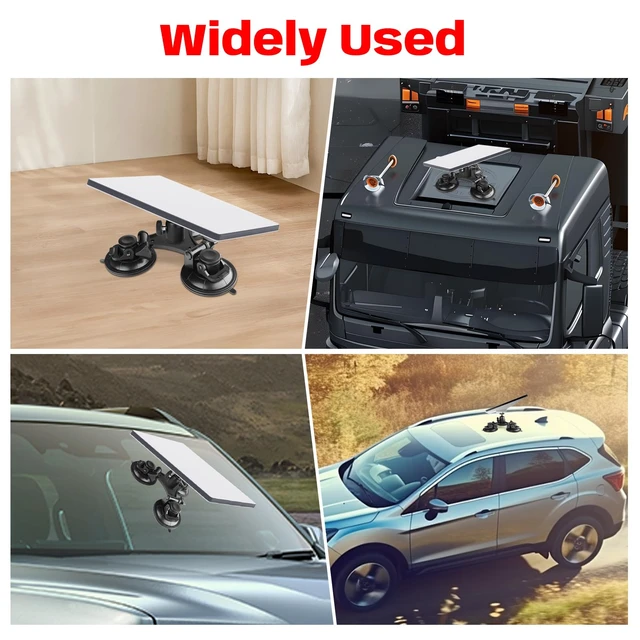 Alt view image 7 of 7 - StarlinkMini Roof Triangular Suction Cup Mount with1/4inch nut Base Adapter Starlink Mini 360 ° Horizontal Adjustment, Suitable for Smooth Surface Installation Such as roof/sunroof/RV/Windows