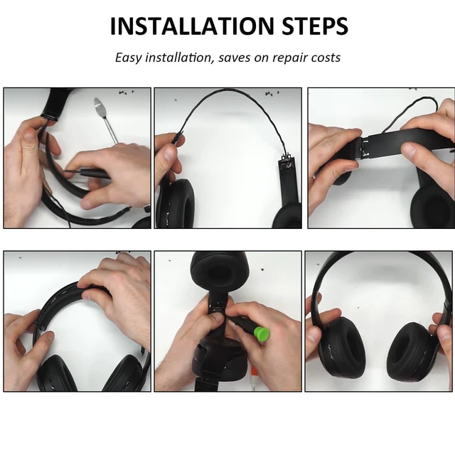 Alt view image 6 of 7 - Solo4 Headband Replacement Parts Compatible with Beats Solo 4 Headphones, Solo4 Replacement Headband Accessories Parts Repair Kit (Slate Blue)