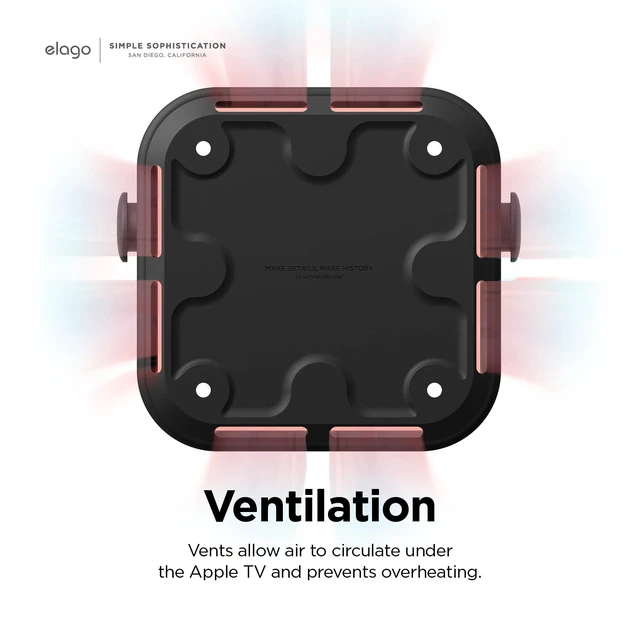 Alt view image 4 of 7 - Apple TV Mount for Apple TV 4K 3rd Generation 3 Mount Options (Magnet, Hang, Screw), Fit Size, Prevents overheating