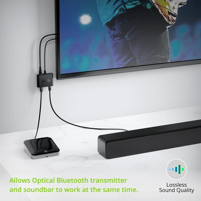 Alt view image 4 of 7 - 1X2 Toslink Optical Digital Audio Splitter Digital Toslink Fiber Optical Splitter 1 Male Input 2 Female Output for Home Theatre, Xbox, PS5/PS4,Wireless Headphones and Soundbars