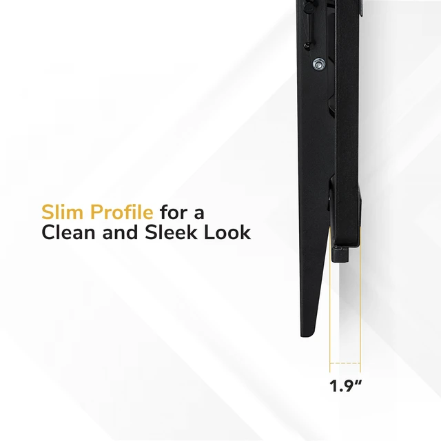 Alt view image 4 of 7 - Tilting TV Wall Mount, 37-100", 165 lbs Heavy-duty low-profile 1.9" bracket tilts down 9 degrees to reduce glare, universal VESA 100x200 to 800x400