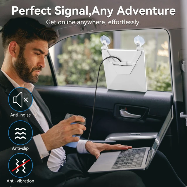 Alt view image 2 of 7 - Starlink Mini Mount, Starlink Mini Car Mount for Windshield & Dashboard, Secure Satellite Mounting Kit with Strong Grip with Strong Suction Cups Compatible for Dashboard & Windshield,Cars, RV, Boats