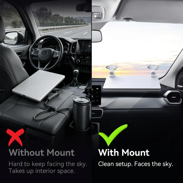 Alt view image 4 of 7 - Starlink Mini Mount, Starlink Mini Car Mount for Windshield & Dashboard, Secure Satellite Mounting Kit with Strong Grip with Strong Suction Cups Compatible for Dashboard & Windshield,Cars, RV, Boats