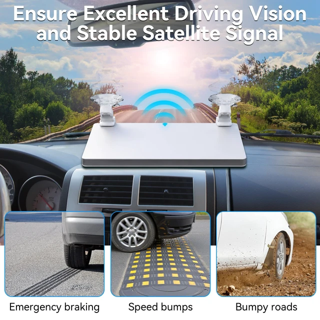 Alt view image 6 of 7 - Starlink Mini Mount, Starlink Mini Car Mount for Windshield & Dashboard, Secure Satellite Mounting Kit with Strong Grip with Strong Suction Cups Compatible for Dashboard & Windshield,Cars, RV, Boats