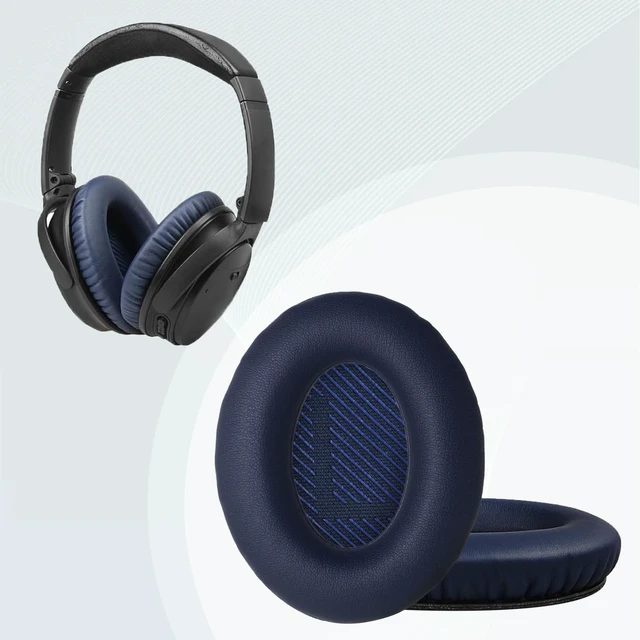 Alt view image 5 of 6 - Replacement Ear Pads for Bose QC35 & QC35II Headphones-Blue Earpads for Bose QuietComfort 35 & 35ii, QC15/QC25/QC2, SoundTrue/SoundLink Around-Ear I/II, AE2/AE2i Ear Cushions Ear Covers