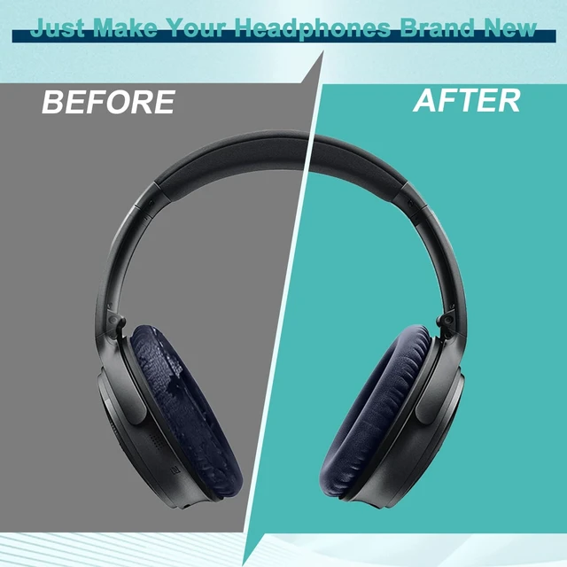 Alt view image 6 of 6 - Replacement Ear Pads for Bose QC35 & QC35II Headphones-Blue Earpads for Bose QuietComfort 35 & 35ii, QC15/QC25/QC2, SoundTrue/SoundLink Around-Ear I/II, AE2/AE2i Ear Cushions Ear Covers