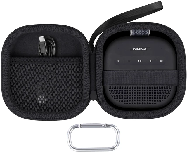 Main image of Hard Case for Bose SoundLink Micro 2nd Gen Portable Bluetooth Speaker Protective Storage Box, Portable Carrying Box, Smooth Zipper, Zippered Closure, Travel-ready, Black Case
