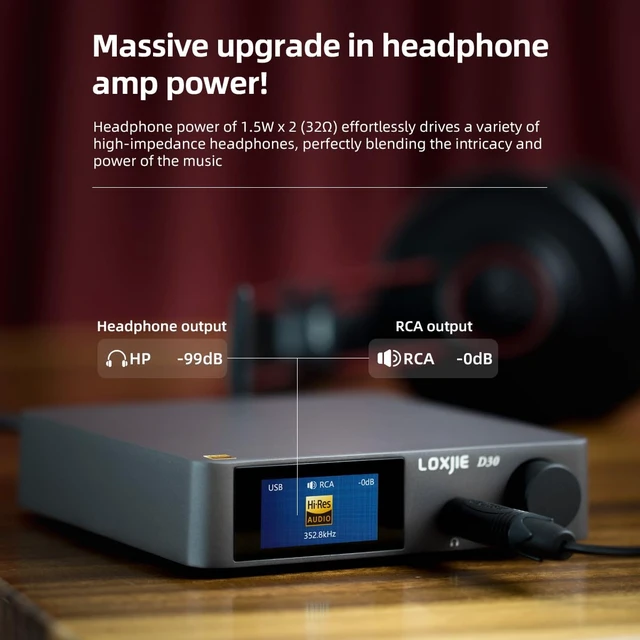 Alt view image 3 of 7 - Upgraded D30 Audio DAC & Headphone Amplifier ES9039 Q2M D/A Chip XMOS PCM 32bit/768kHz MQA DSD512 Hi-Res Home Stereo AMP Bluetooth 5.1 with Remote Control, Hi-Fi Audio Stereo Receiver