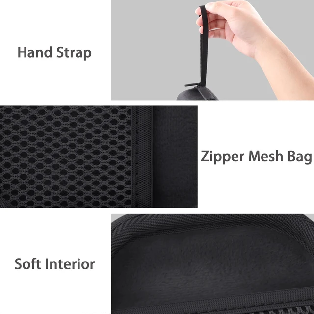 Alt view image 4 of 7 - Hard Case for Bose SoundLink Micro 2nd Gen Portable Bluetooth Speaker Protective Storage Box, Portable Carrying Box, Smooth Zipper, Zippered Closure, Travel-ready, Black Case