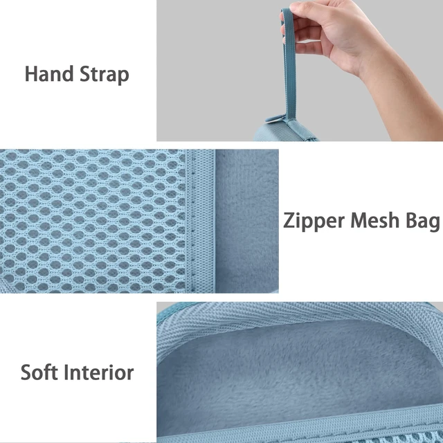 Alt view image 4 of 7 - Hard Case for Bose SoundLink Micro 2nd Gen Portable Bluetooth Speaker Protective Storage Box, Portable Carrying Box, Smooth Zipper, Zippered Closure, Travel-ready, Blue Case
