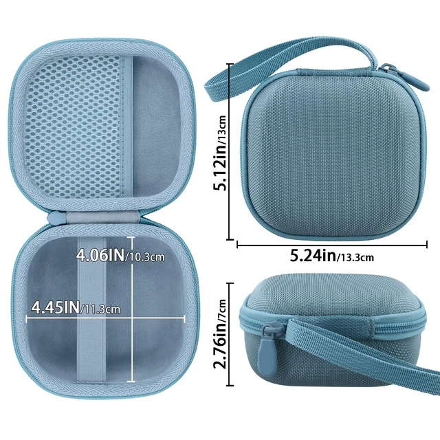 Alt view image 6 of 7 - Hard Case for Bose SoundLink Micro 2nd Gen Portable Bluetooth Speaker Protective Storage Box, Portable Carrying Box, Smooth Zipper, Zippered Closure, Travel-ready, Blue Case