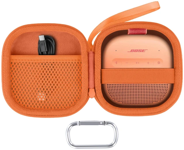 Main image of Hard Case for Bose SoundLink Micro 2nd Gen Portable Bluetooth Speaker Protective Storage Box, Portable Carrying Box, Smooth Zipper, Zippered Closure, Travel-ready, Orange Case