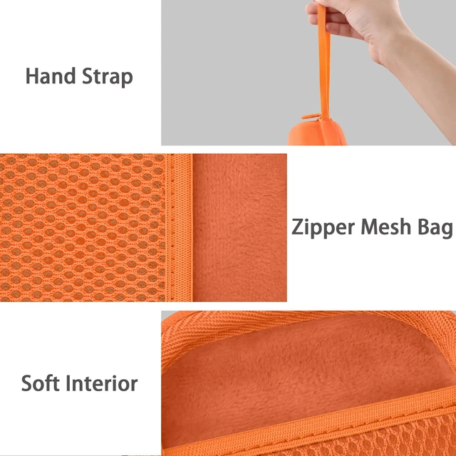 Alt view image 4 of 7 - Hard Case for Bose SoundLink Micro 2nd Gen Portable Bluetooth Speaker Protective Storage Box, Portable Carrying Box, Smooth Zipper, Zippered Closure, Travel-ready, Orange Case