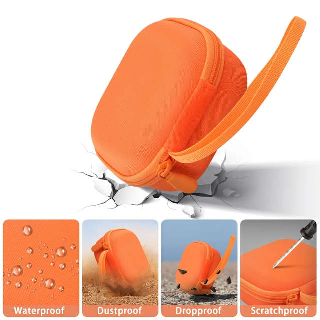 Alt view image 5 of 7 - Hard Case for Bose SoundLink Micro 2nd Gen Portable Bluetooth Speaker Protective Storage Box, Portable Carrying Box, Smooth Zipper, Zippered Closure, Travel-ready, Orange Case