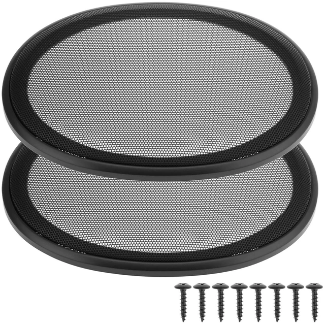 Main image of 6" x 9" Speaker Grill Covers with ABS Plastic Frame & Metal Mesh, Protect Subwoofers from Damage for DIY and Car Speakers, Includes Screws