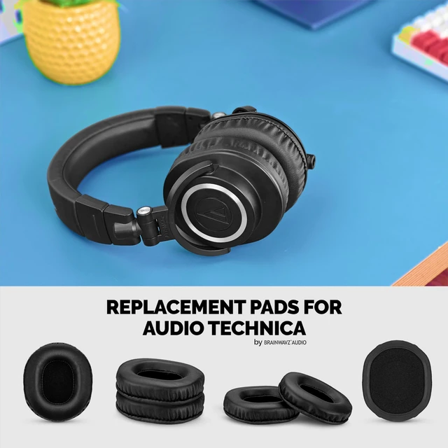Alt view image 7 of 7 - Replacement Sheepskin Earpads for Audio Technica ATH-M50X, M50xBT, M50RD, M40X, M30X, M20X, SX1 & MSR7 Headsets. Soft Real Leather and Memory Foam for Extra Comfort & Durability By (Black)