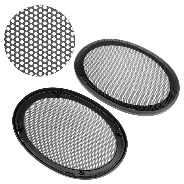 Alt view image 6 of 7 - 6" x 9" Speaker Grill Covers with ABS Plastic Frame & Metal Mesh, Protect Subwoofers from Damage for DIY and Car Speakers, Includes Screws