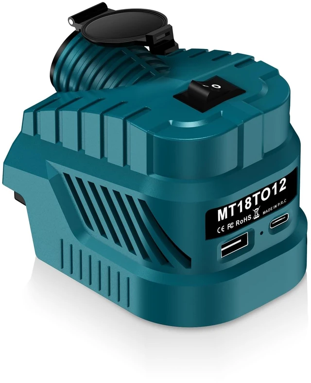 Main image of Car Refrigerator Power Supply for Makita 18V Battery,Cigarette Lighter Interface,DC 12V Step Down Converter Power Wheel,Max Output 240W 20A,with USB A and Type C Port,for Golf Cart RC Car Truck