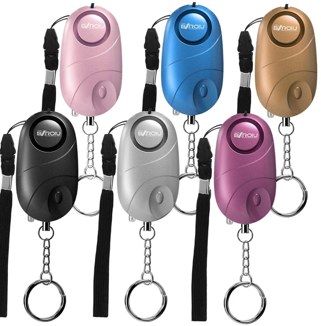 Main image of 6Pack Personal Alarm Siren Emergency Self Defense Security with LED Lights Safety Alarm for Women Kids and Elders(Multicolored)