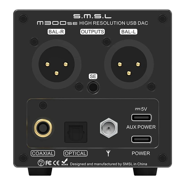 Alt view image 2 of 7 - Upgraded M300SE HiFi Headphone Amplifier, 2PCS of CS43131 MQA Audio DAC, USB/Optical/Coaxial/Bluetooth Input DSD MQA XMOS Balanced XLR Output THD+N 0.00013% with Remote Control
