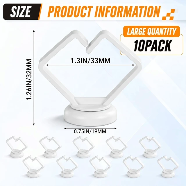 Alt view image 2 of 6 - 10 Pack Magnetic Cable Holder 23lbs Heavy Duty Zip Tie Mount 3/4" Base, Magnetic Cable Organizer Clip, Scratch-free Wire Management for Home Office Desk Server Rack Marine Electrical
