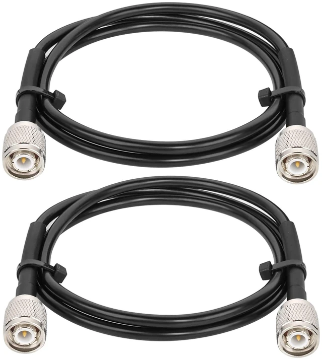 Main image of TNC Male to TNC Male Coax Cable 3FT, 2PCS 50 Ohm RG58 Coaxial Cable with TNC Connectors for GPS Navigation Antenna,RTK Surveying Antenna,Wireless mic System