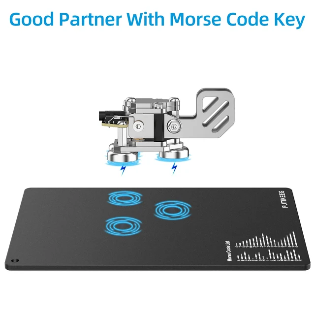 Alt view image 2 of 7 - Morse Code Table Key morse code List Learning Shortwave Radio Black