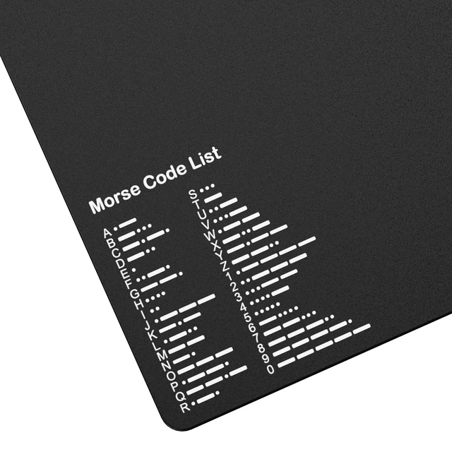 Alt view image 6 of 7 - Morse Code Table Key morse code List Learning Shortwave Radio Black