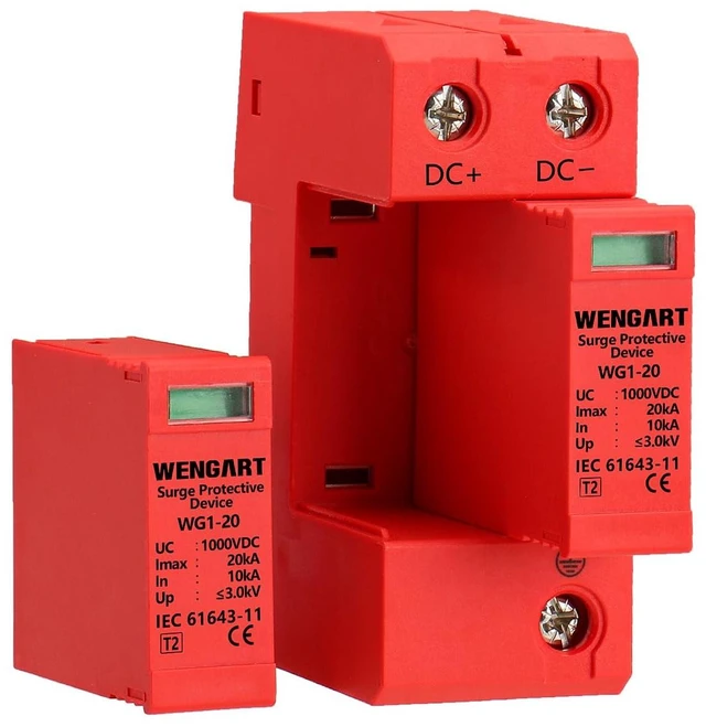Main image of Surge Protective Arrester Device,DC1000V 2Pole 10~20kA 36mm DIN Rail Mount,Low Voltage Arrester Device for Lightning Protection Power Distribution and Control Appliances