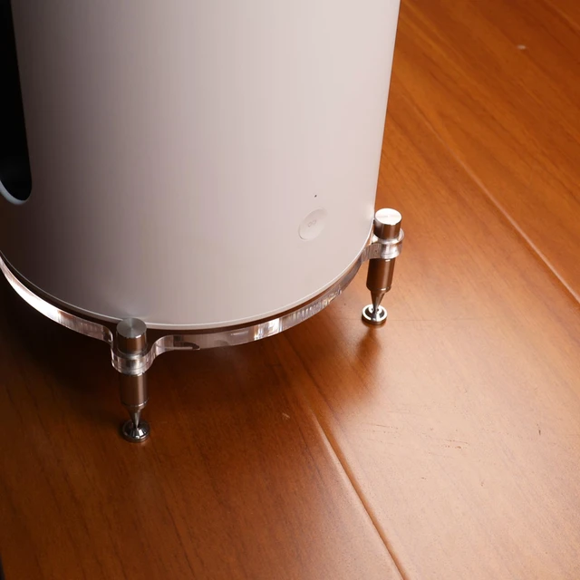 Alt view image 5 of 7 - Stand Feet Pads,Stainless Steel Speaker Isolation Feet for Sonos Sub mini,Sonos Sub mini Stand, sonos sub mini Desk Stand,sub mini Floor Stand(Transparent)