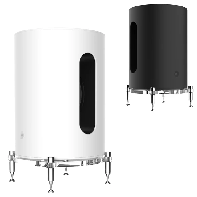 Alt view image 6 of 7 - Stand Feet Pads,Stainless Steel Speaker Isolation Feet for Sonos Sub mini,Sonos Sub mini Stand, sonos sub mini Desk Stand,sub mini Floor Stand(Transparent)