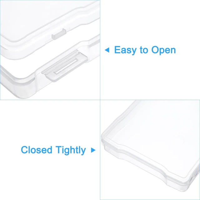 Alt view image 4 of 7 - 5"x7" Photo Storage Box 2Pack Picture Organizer Cases Clear Picture Boxes Storage Container Plastic for Sticker Scrapbook Craft