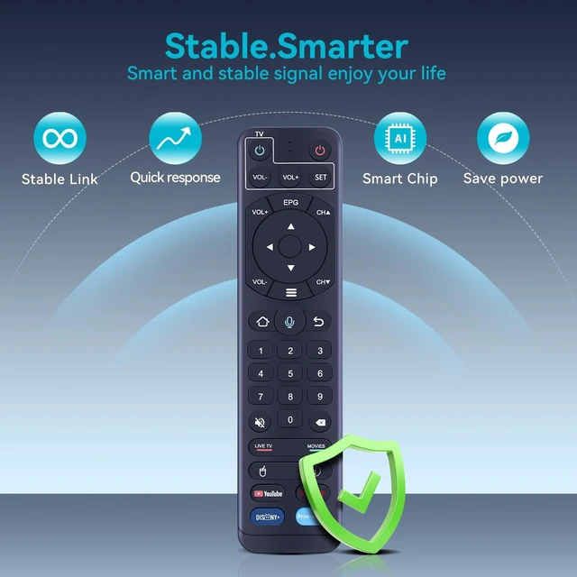 Alt view image 3 of 7 - New Replacement Voice Remote Control for vSeeBox V1/V2/V2 Pro/Elite/Max also for OctaStream Elite Max Android TV Box Elite-3